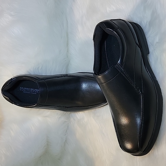 NUNN BUSH  Mens DUAL COMFORT BLACK SLIP-ON CASUAL DRESS MENS 9Wide Width SHOES - Picture 3 of 12